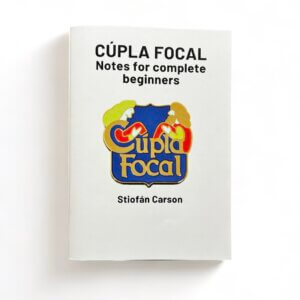 Cúpla Focal book cover by Stiofán Carson