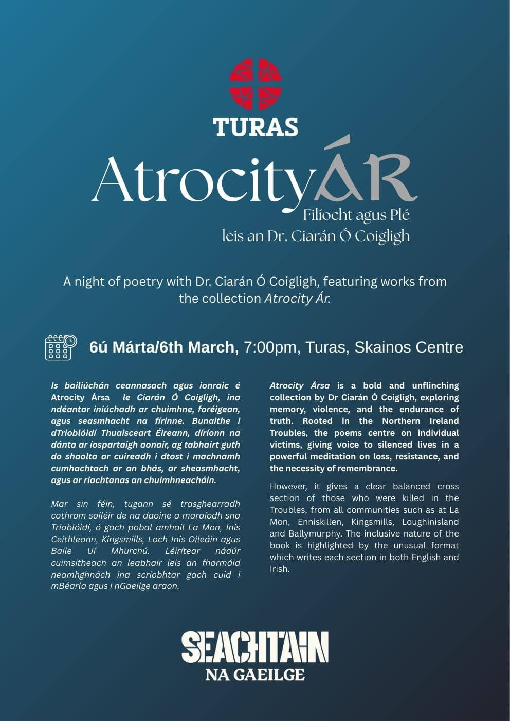 Atrocity ÁR event poster